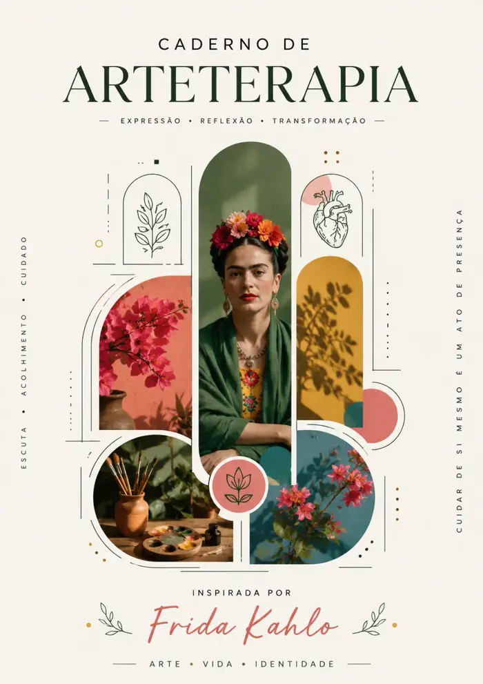Caderno de Arteterapia inspirado em Frida Kahlo