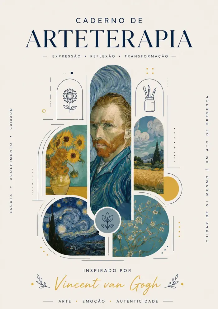 Caderno de Arteterapia inspirado em Vincent van Gogh